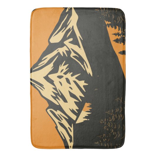 Vintager Sonnenuntergang Badematte (Vorderseite Vertikal)