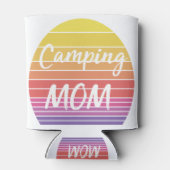 Vintager Sonnenuntergang Camping Mama Dosenkühler (Rückseite)