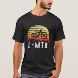 Vintager Sonnenuntergang E-Bike Elektrisches Bike  T-Shirt