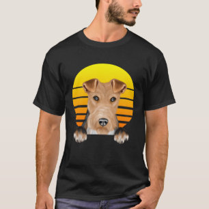 Vintager Sonnenuntergang Fox Terrier Dog T-Shirt