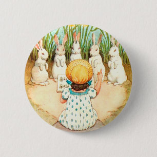 Vintager Sonnenuntergang mit Kindergarten Button