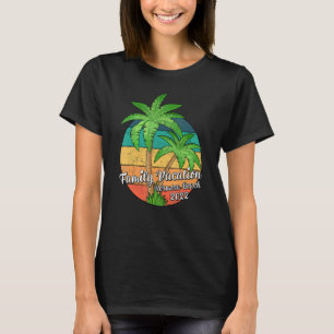 Vintager Sonnenuntergang Palm Tree Familienurlaub  T-Shirt