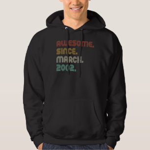Vintager Sonnenuntergang Phantastisch seit März 20 Hoodie