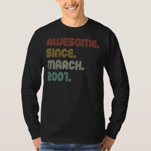 Vintager Sonnenuntergang Phantastisch seit März 20 T-Shirt