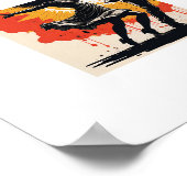 Vintager Sonnenuntergang Poster (Ecke)