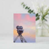 Vintager Sonnenuntergang Postkarte (Stehend Vorderseite)