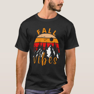 Vintager Sonnenuntergang Schillernder Herbst Retro T-Shirt