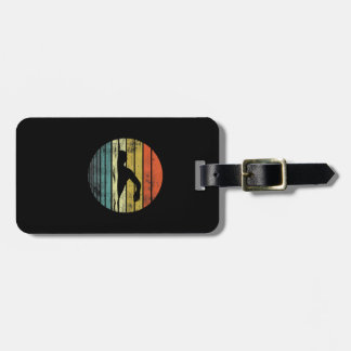 Vintager Sonnenuntergang Schwimmbad Schwimmbad Fun Gepäckanhänger