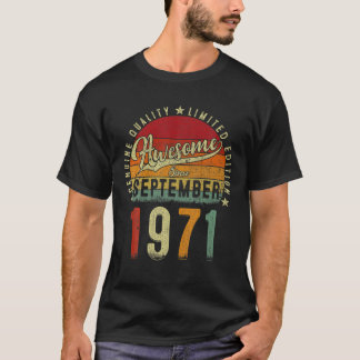 Vintager Sonnenuntergang September 1971 50 Jahre a T-Shirt