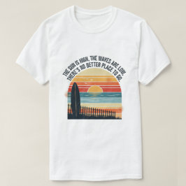 Vintager Sonnenuntergang Surf Beach Art T-Shirt