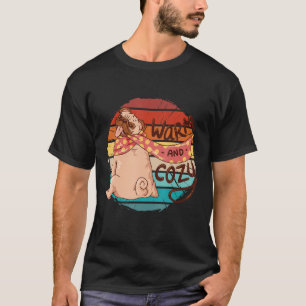 Vintager, sonniger Mops Warm und gemütlicher Mops T-Shirt