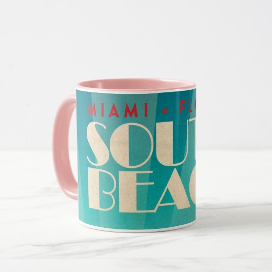 Vintager South Beach Florida Tasse (Vorderseite Links)