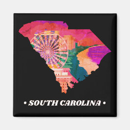 Vintager South Carolina Staaten Magnet