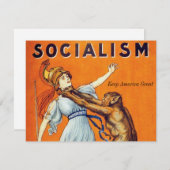 Vintager Sozialismus Politik Feiertagskarte (Vorne/Hinten)
