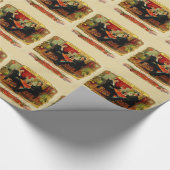 Vintager Sozialrauch-Zigarrenschachtel-Aufkleber Geschenkpapier (Ecke)