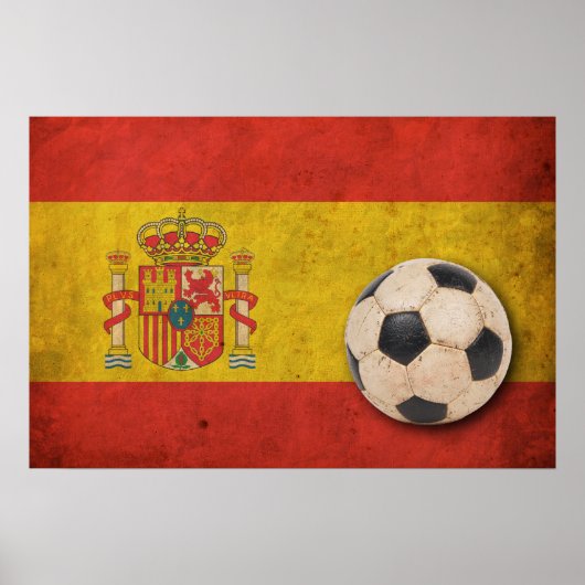 Vintager Spanienfußball Poster (Vorne)
