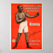 Vintager spanischer Jack Johnson Ad Poster (Vorne)