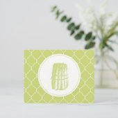 Vintager Spargel Postkarte (Stehend Vorderseite)
