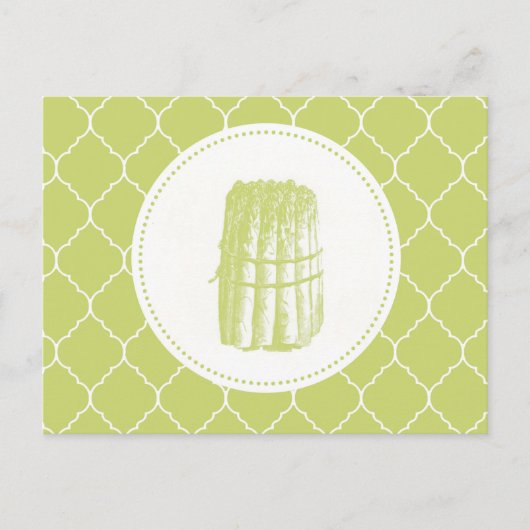 Vintager Spargel Postkarte (Vorderseite)