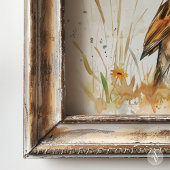 Vintager Sparrow-Malerei Rustikaler Vogel Poster