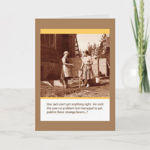 Vintager Spaß, 'Bohnen des Jacks'-Karte Karte