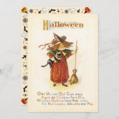 Vintager Spaß Einladung (Vorne/Hinten)