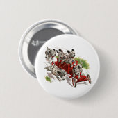 Vintager Spaß Niedlicher Dalmatiner Welpenhunde Fe Button (Vorne & Hinten)