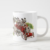 Vintager Spaß Niedlicher Dalmatiner Welpenhunde Fe Jumbo-Tasse (Rechts)