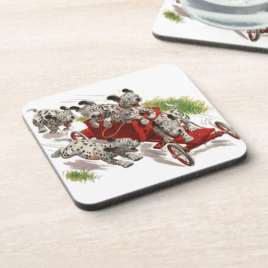 Vintager Spaß-niedlicher Getränkeuntersetzer (Linke Seite)