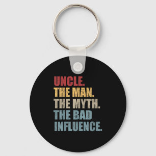 Vintager Spaß Uncle Man Myth Bad Influence Funny Schlüsselanhänger