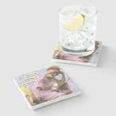 Vintager Spaß Untersetzer (Seitenansicht)