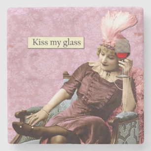 Vintager Spaß-Untersetzer Steinuntersetzer