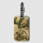 Vintager Spaß, Viktorianische Bräutigatzen in Henn Gepäckanhänger (Vorderseite Vertikal)