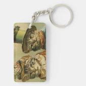 Vintager Spaß, Viktorianische Bräutigatzen in Henn Schlüsselanhänger (Rückseite)