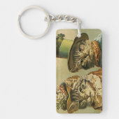 Vintager Spaß, Viktorianische Bräutigatzen in Henn Schlüsselanhänger (Vorderseite)