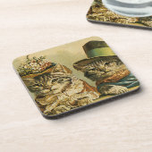 Vintager Spaß, viktorianische Getränkeuntersetzer (Linke Seite)