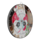 Vintager Spaß Weihnachten mit Schneekunst Dartscheibe (Vorderseite Links)