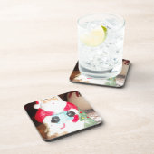 Vintager Spaß Weihnachten mit Schneekunst Getränkeuntersetzer (Rechte Seite)