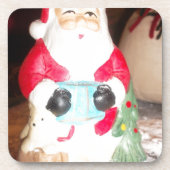 Vintager Spaß Weihnachten mit Schneekunst Getränkeuntersetzer (Vorderseite)