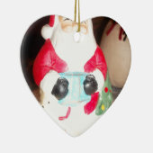 Vintager Spaß Weihnachten mit Schneekunst Keramik Ornament (Rechts)