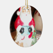 Vintager Spaß Weihnachten mit Schneekunst Keramik Ornament (Rechts)