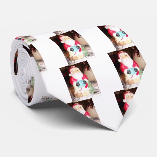 Vintager Spaß Weihnachten mit Schneekunst Krawatte (Gerollt)