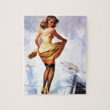 Vintager Spaziergang durch die Burg Pinup