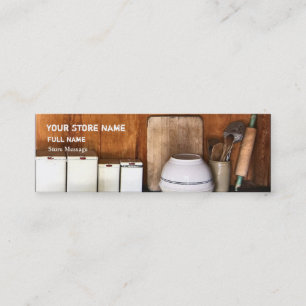 Vintager Speicher/backen Mini Visitenkarte