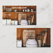 Vintager Speicher/backen Visitenkarte (Vorne/Hinten)