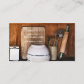 Vintager Speicher/backen Visitenkarte (Rückseite)