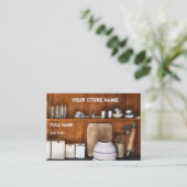 Vintager Speicher/backen Visitenkarte (Stehend Vorderseite)