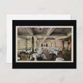 Vintager Speisesaal Großer Detroit-Dampfschiff Postkarte (Vorne/Hinten)