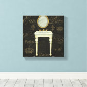 Vintager Spiegel und Sink Leinwanddruck (Insitu (Holzboden))