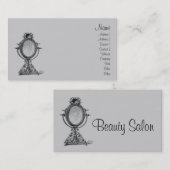 Vintager Spiegel Visitenkarte (Vorne/Hinten)